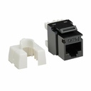 Eaton Tripp Lite Series Cat6a Keystone Jack - 4PPoE Compliant, 110/Krone, 568A/B, RJ45 Ethernet, Black, TAA