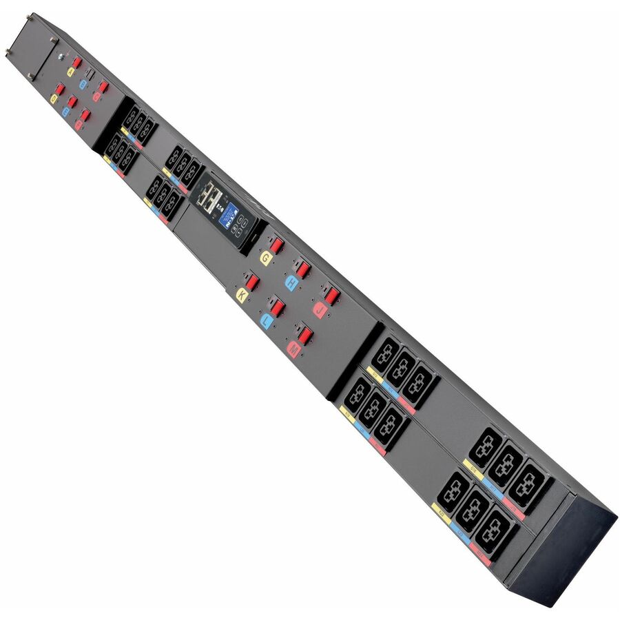 Eaton 3-Phase Managed HDX Rack PDU G4 208V 24 C39 Outlets 100A 36kW Hardwired Input 0U Vertical TAA