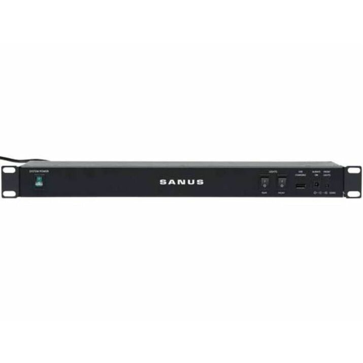 Sanus Component Series Rack Mount Power Supply - For AV Racks - Black