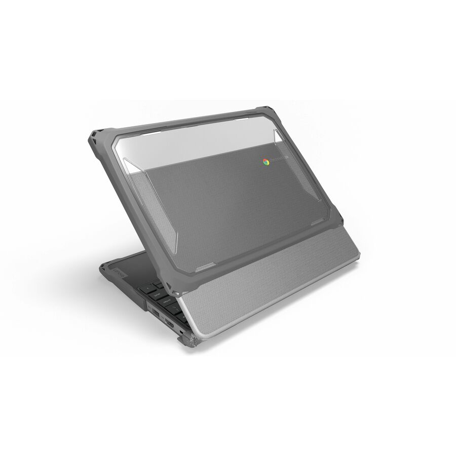 MAXCases Extreme Shell-F3 Slide Chromebook Case for Lenovo 500e G5 Chromebook (Gray/Clear)