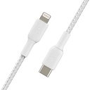Belkin BoostCharge Braided USB-C to Lightning Cable (1 meter / 3.3 foot, White)