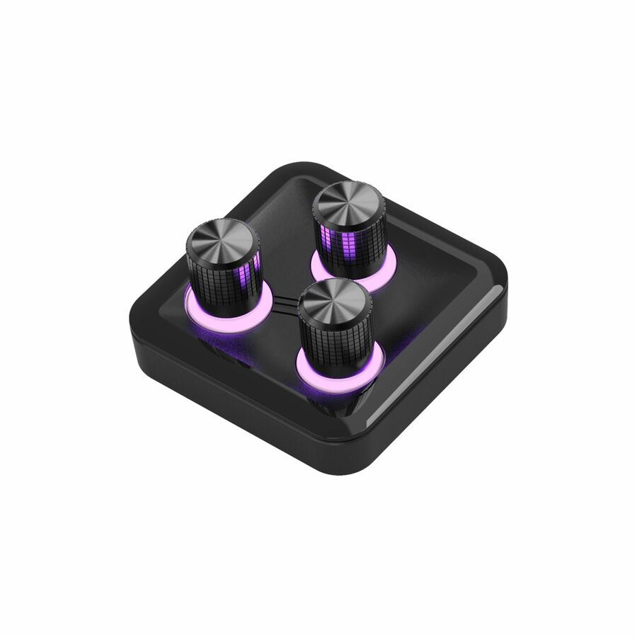 Cooler Master MasterHUB 3xKnob Module - Modular Dial Controller with 3 Precision Knobs for Volume, Scrolling, and Fine Adjustments