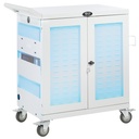 Tripp Lite by Eaton Safe-IT Multi-Device UV Charging Cart Hospital-Grade 32 USB Ports iPad and Android Tablets Antimicrobial White