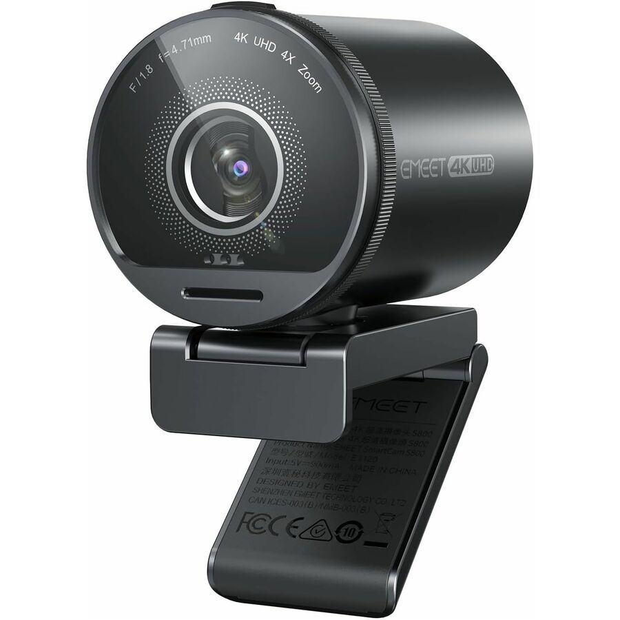 EMEET SmartCam S800 - 4K Webcam for Streaming, Sony 1/2'' Sensor, Supports HDR, PDAF & TOF Dual-autofocus, 1080P@60fps, 2 Noise-Cancelling Mics, 40°-73° FOV, Perfect for Live Streaming & Ultra Clear Meetings