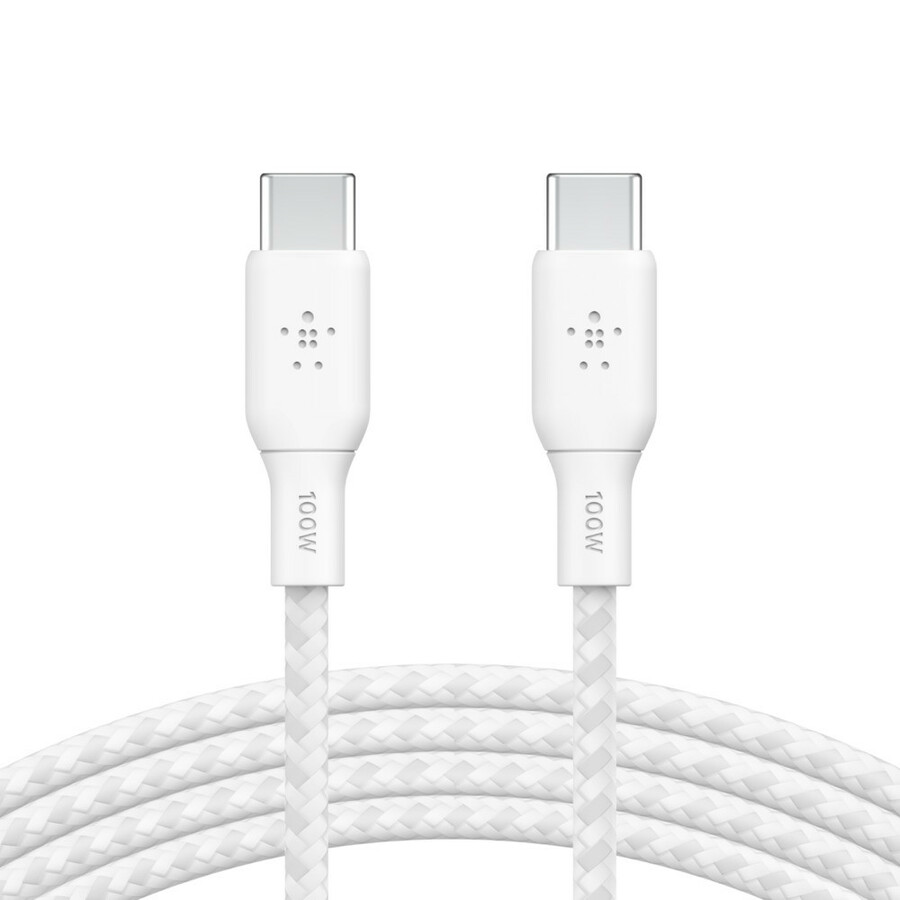 Belkin BoostCharge USB-C to USB-C Cable 100W - (2 meter / 6.6 foot, White)