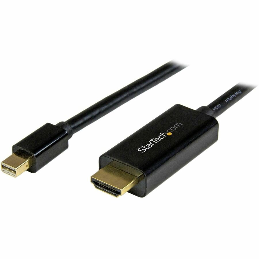 StarTech 6ft (2m) Mini DisplayPort to HDMI Cable, 4K 30Hz Video, Mini DP to HDMI Adapter/Converter Cable, mDP to HDMI Monitor/Display