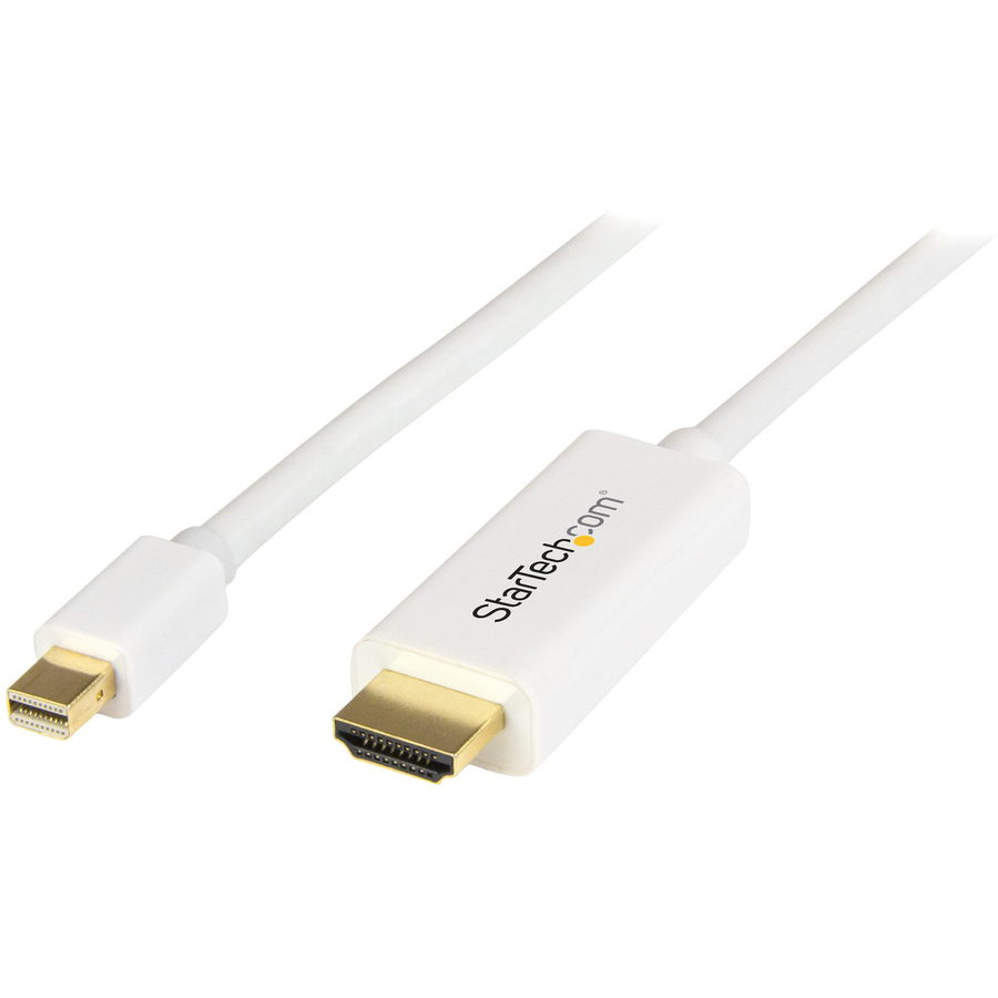 StarTech Mini DisplayPort to HDMI Converter Cable - 3 ft (1m) - 4K - White