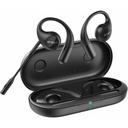 EMEET Airflow (Black) Open-Ear Headsets with Detachable Boompole and Uplink Noise Cancellation, Bluetooth 5.3, and Dongle Multipoint Pairing, Lightweight and Comfortable for long-term calling at office, home, and noisy places.