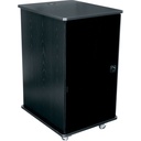Middle Atlantic MFR Series 20RU Mobile Furniture Floor Standing Rack - Grained Ebony Ash