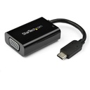 StarTech USB C to VGA Adapter with 60W Power Delivery Pass-Through - 1080p USB Type-C to VGA Video Converter w/ Charging - Black