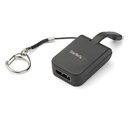 StarTech Compact USB C to DisplayPort 1.4 Adapter - 8K 60Hz DSC/4K USB Type-C to DP Video Converter w/ Keychain Ring - TB3 Compatible