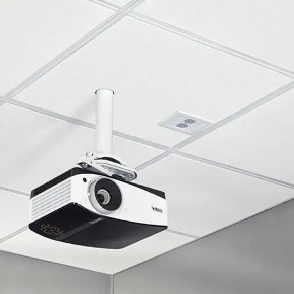 Chief SpeedConnect Above-Tile Suspended Ceiling Kit - With 2-Gang Filter & Surge - Black
