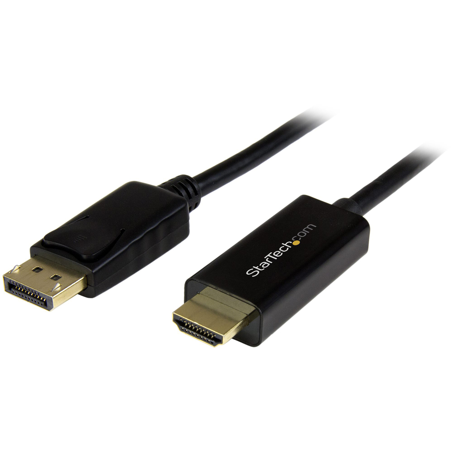 StarTech 3ft (1m) DisplayPort to HDMI Cable, 4K 30Hz Video, DP 1.2 to HDMI Adapter Cable Converter for HDMI Monitor/Display, Passive