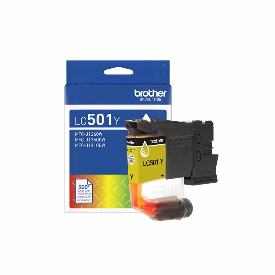 Brother LC501Y Original Standard Yield Inkjet Ink Cartridge - Yellow - 1 Each