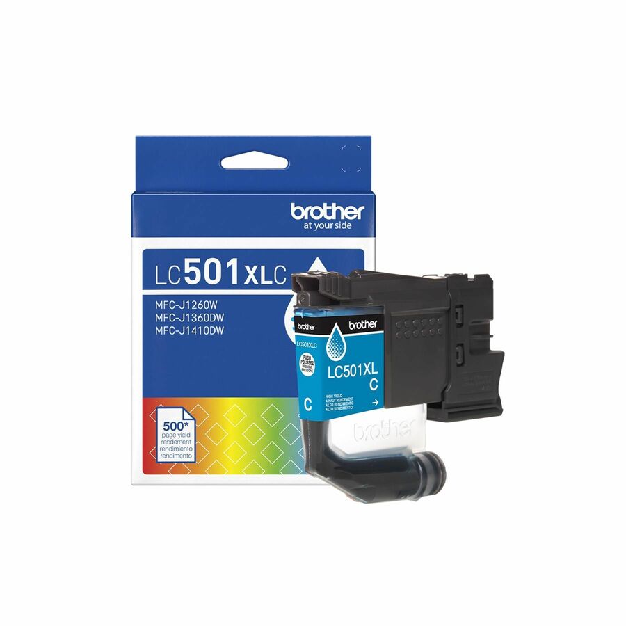 Brother LC501XLC Original High Yield Inkjet Ink Cartridge - Cyan - 1 Each