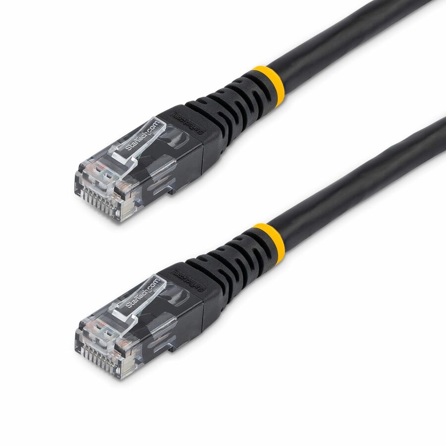 StarTech 10ft CAT6 Ethernet Cable - Black Molded Gigabit - 100W PoE UTP 250Mhz - Category 6 Patch Cord UL Certified Wiring/TIA