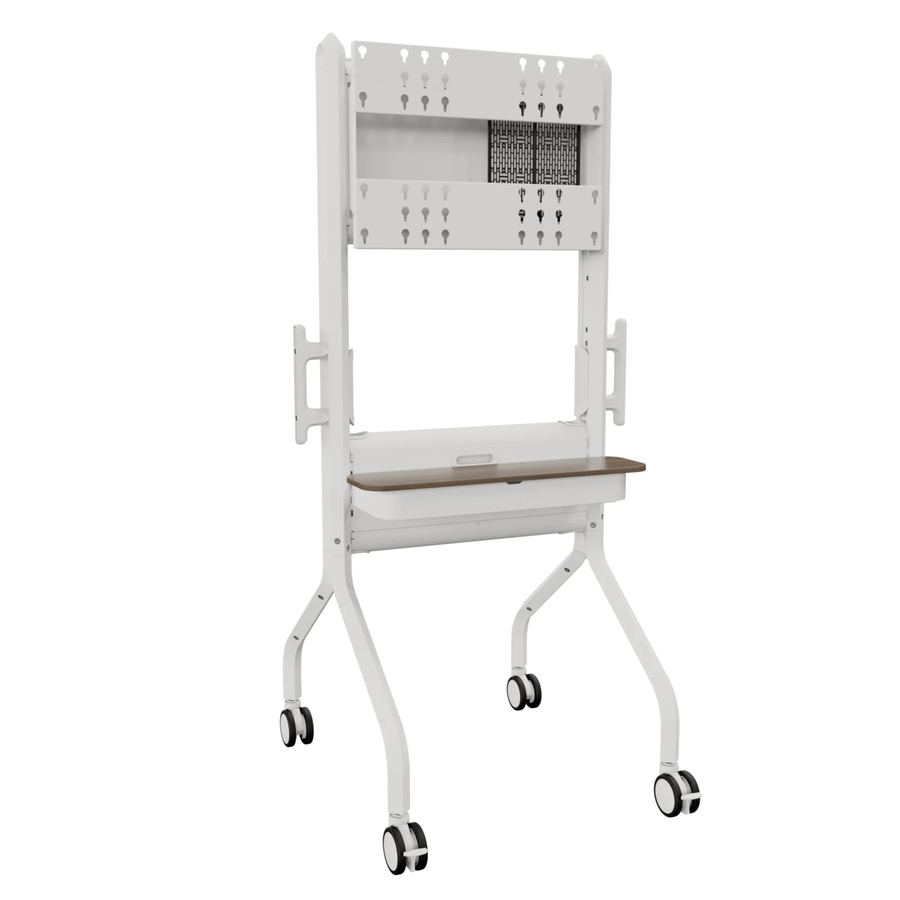 Chief Voyager Height Adjustable AV TV Cart - For 50-85 Inch Flat Panel TVs - White