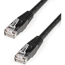 StarTech 25ft CAT6 Ethernet Cable - Black Molded Gigabit - 100W PoE UTP 250Mhz - Category 6 Patch Cord UL Certified Wiring/TIA