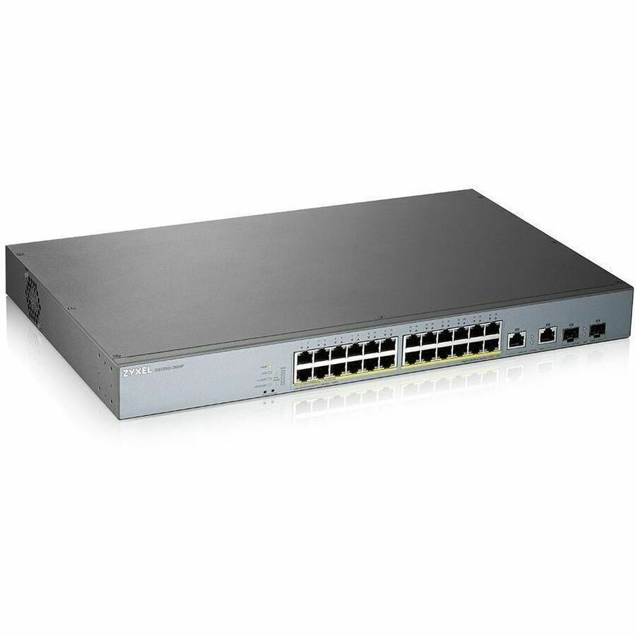 ZYXEL GS1350-26HP 24-Port Gigabit Smart Nebula Cloud Managed PoE Switch | 24 PoE+ Ports at 375W with 2 SFP Uplinks