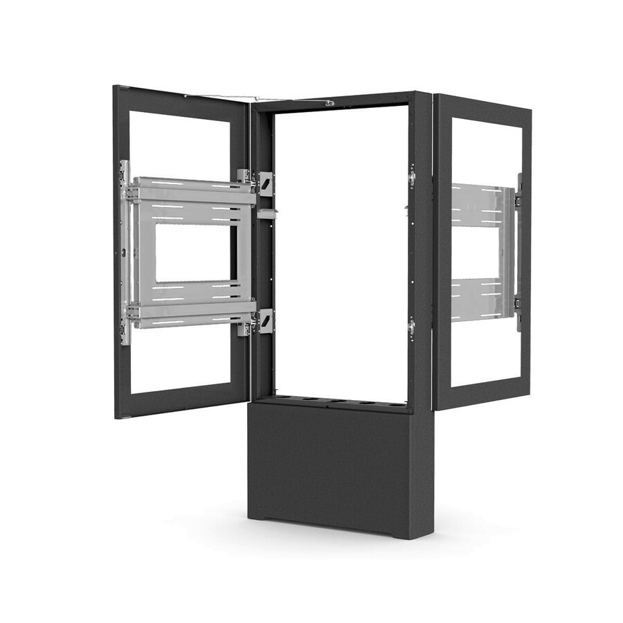 Chief Impact 55 Inch Floor Mounted Back-to-Back Kiosk - Portrait Orientation - Black