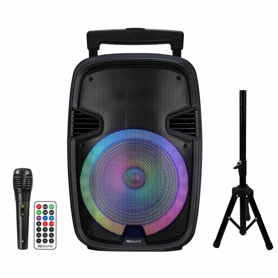 IQ Sound IQ-5715DJBT Portable Bluetooth Speaker System - 40 W RMS - Black