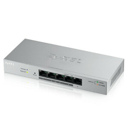 Zyxel 5-Port Gigabit Ethernet Web Managed POE+ Switch | 4 x PoE+ @ 60W | VLAN Support | Sturdy Metal Case | Desktop or Wall-Mount | Lifetime Warranty | QoS | Ethernet Splitter | GS1200-5HPv2