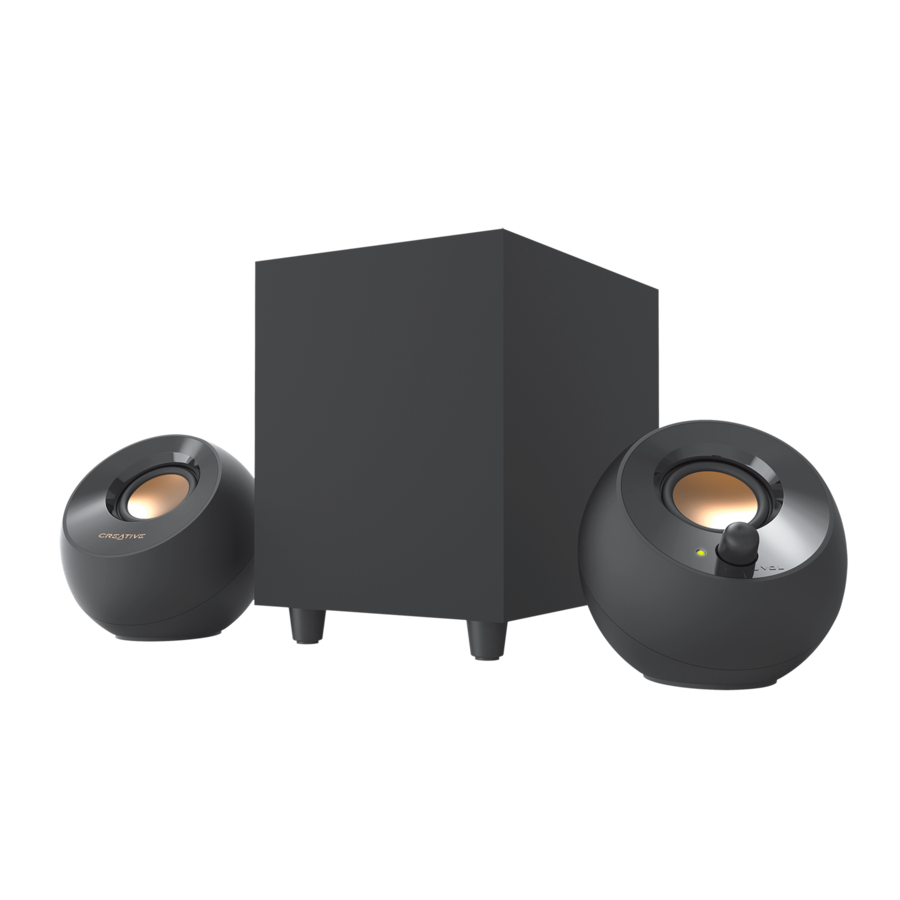 Creative Pebble Plus 2.1 Speaker System - 8 W RMS - Black
