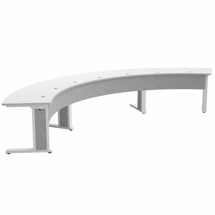 Middle Atlantic Forum Arc Table for up to 7 People, 30" Seated Height, Light Finish