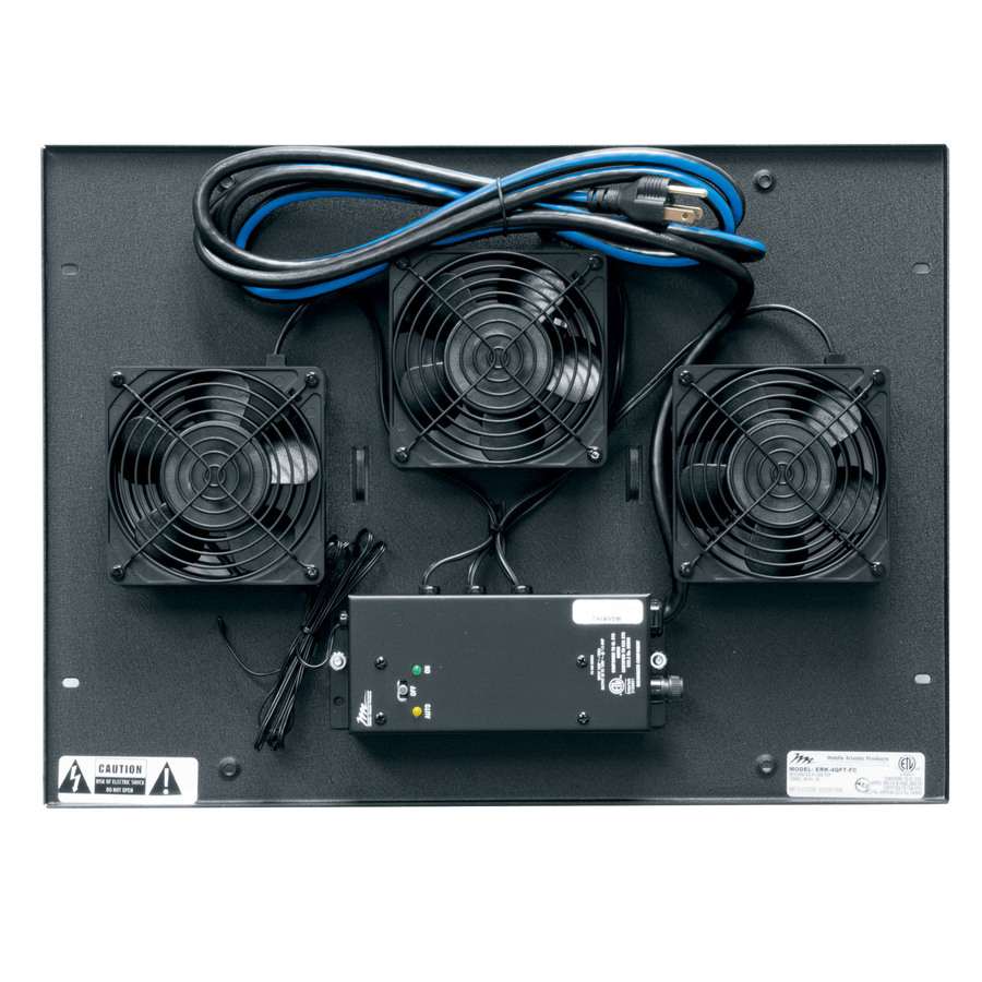 Middle Atlantic ERK Series Fan Top with Controller - 165 CFM
