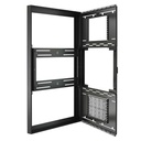Chief Impact 55 Inch On-Wall Kiosk with Protective Glass - Portrait Orientation - Black