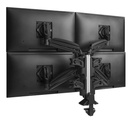Chief Low-Profile Quad Display Monitor Arm - For Monitors 10-32" - Black