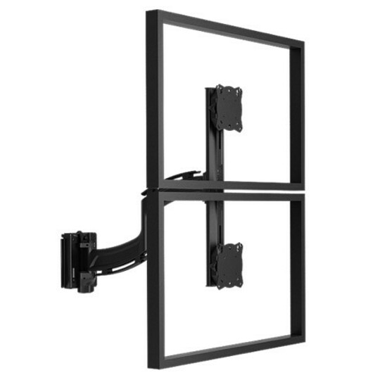 Chief Kontour K4 1x2 Vertical Dual Monitor Wall Mount - For Displays up to 24" - Black