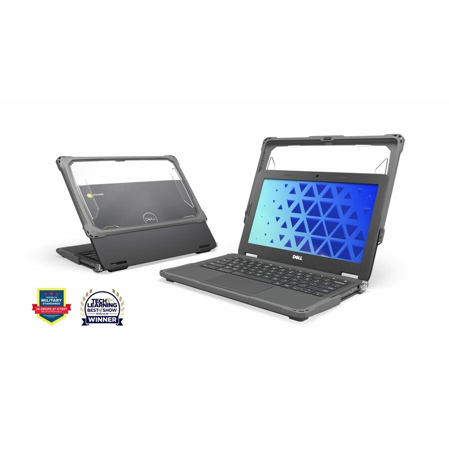 MAXCases Extreme Shell-F3 Slide Chromebook Case for Dell 3100/3110/3120 Chromebook 2:1 Convertible 11.6" (Gray)