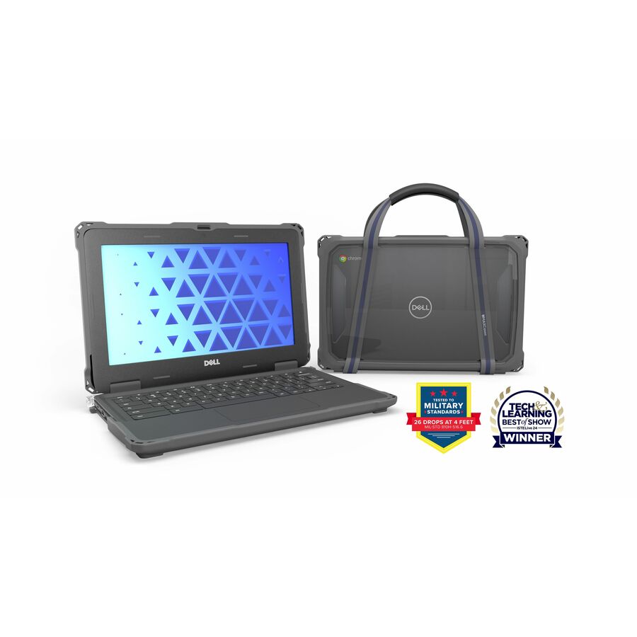 MAXCases Extreme Shell-F3 Slide Chromebook Case for Dell 3100/3110/3120 Chromebook 2:1 Convertible 11.6" (Gray)