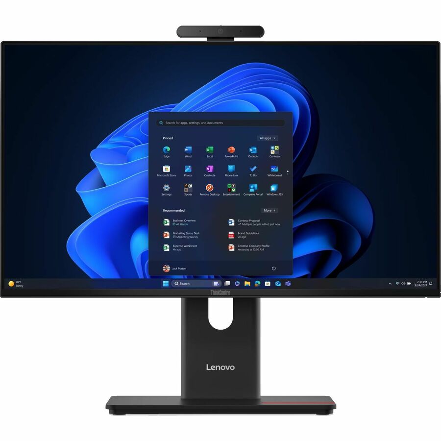 Lenovo ThinkCentre M70a Gen 6 13AY0007US All-in-One Computer - Intel Core Ultra 5 2nd Gen 225T - 16 GB - 256 GB SSD - 23.8" Full HD - Desktop - Black