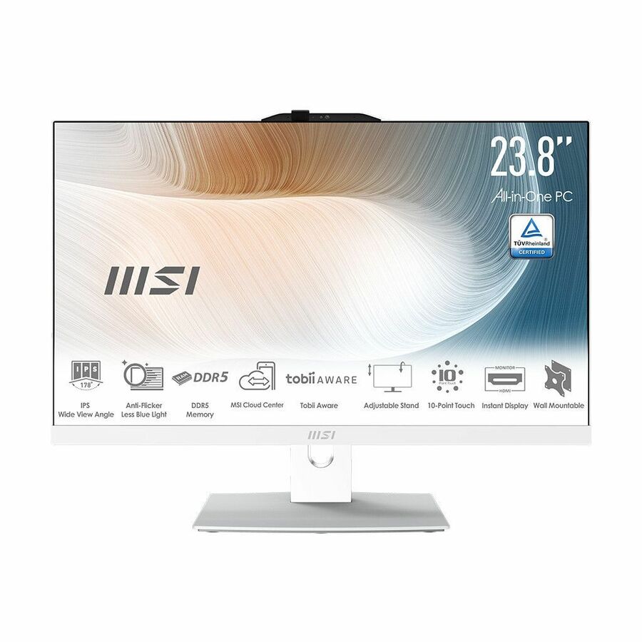 MSI Modern AM242TP 1M-1094US All-in-One Computer - Intel Core 7 150U - 32 GB - 1 TB SSD - 23.8" Full HD Touchscreen - Desktop - White - W11 - 1Y Warranty
