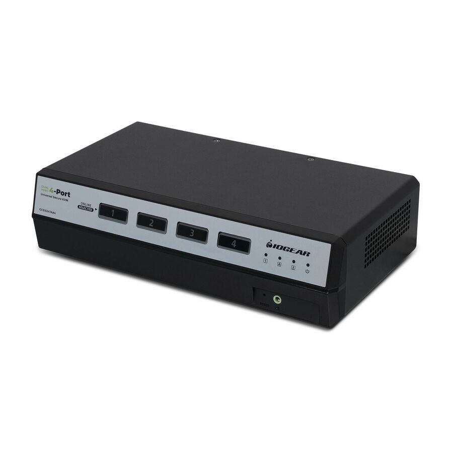 IOGEAR 4-Port Dual View True Universal (DP/HDMI) Secure KVM Switch w/Audio