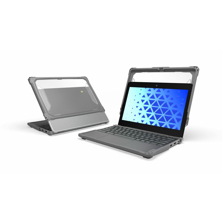 MAXCases Extreme Shell-F3 Slide Chromebook Case for Lenovo 100e G5 Chromebook 11.6" (Gray/Clear)