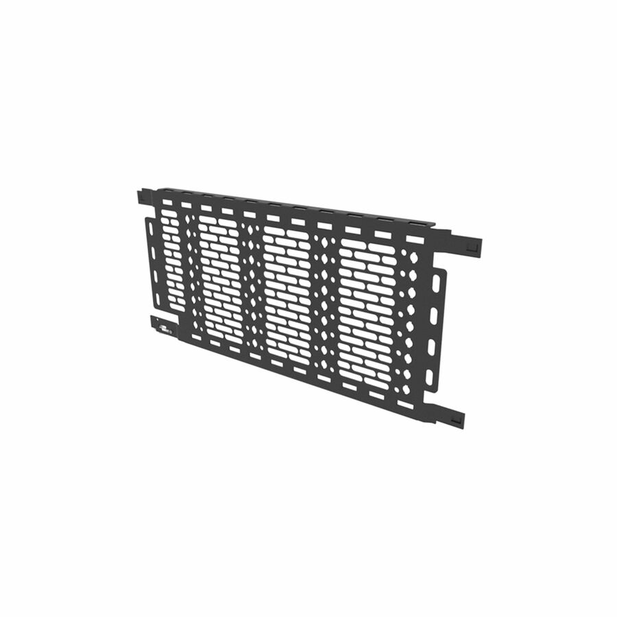 Middle Atlantic Lever Lock Vertical Accessory Mounting Plate with Structured Wiring Pattern - 8.5in Height