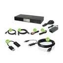 IOGEAR 2-Port 4K Dual View DisplayPort/HDMI KVMP with USB and Audio