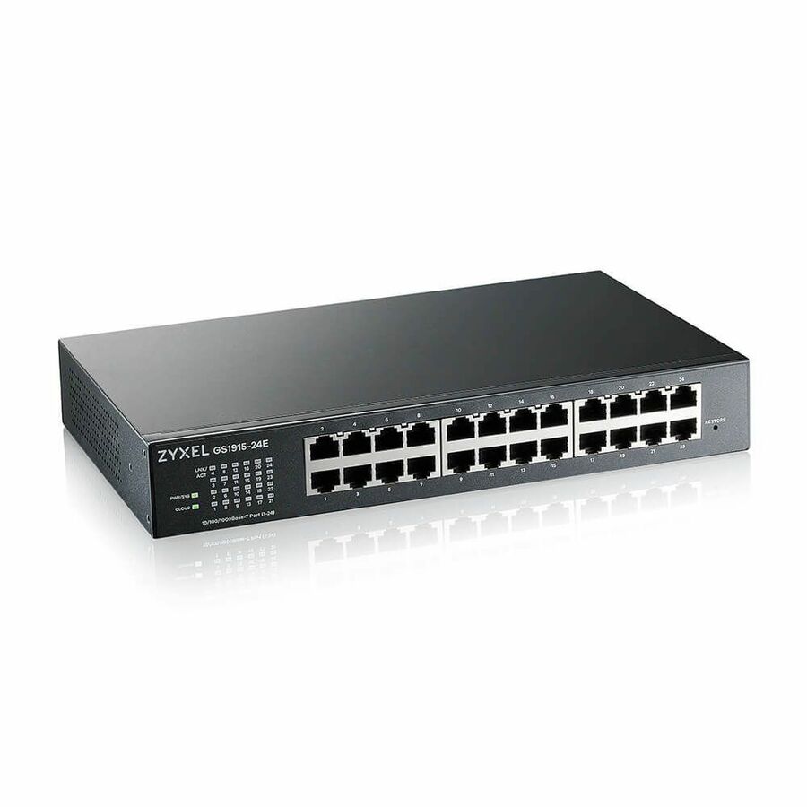 ZYXEL GS1915-24E 24-Port Gigabit Smart Nebula Cloud Managed Switch (Compact Design) | Fanless