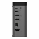 Belkin 11-in-1 Triple Display USB-C Docking Station - 10 Gbps - 1xUSB-A, 4xUSB-C, 2xHDMI, 1xEthernet, 1x3.5mm Audio, 1xSD, 1xMicro SD - w/ USB-C Cable - Grey