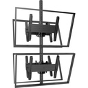 Chief Fusion 1x2 Stacker Medium Ceiling Display Mount - For Flat Panel Displays - Black