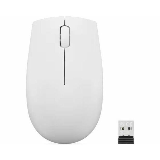 Lenovo 300 Wireless Compact Mouse (Cloud Grey) with battery