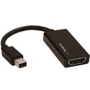 StarTech Mini DisplayPort to HDMI Adapter, Active Mini DP 1.4 to HDMI 2.0 Video Converter for Monitor/Display, 4K 60Hz, mDP to HDMI