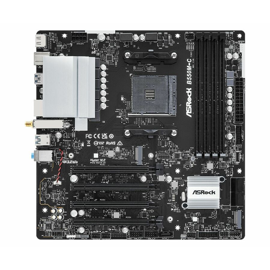 ASRock B550M-C R2.0 Desktop Motherboard - AMD B550 Chipset - Socket AM4 - Micro ATX