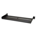 StarTech 1U Vented Server Rack Cabinet Shelf - Fixed 7in Deep Cantilever Rackmount Tray for 19" Data/AV/Network Enclosure w/Cage Nuts