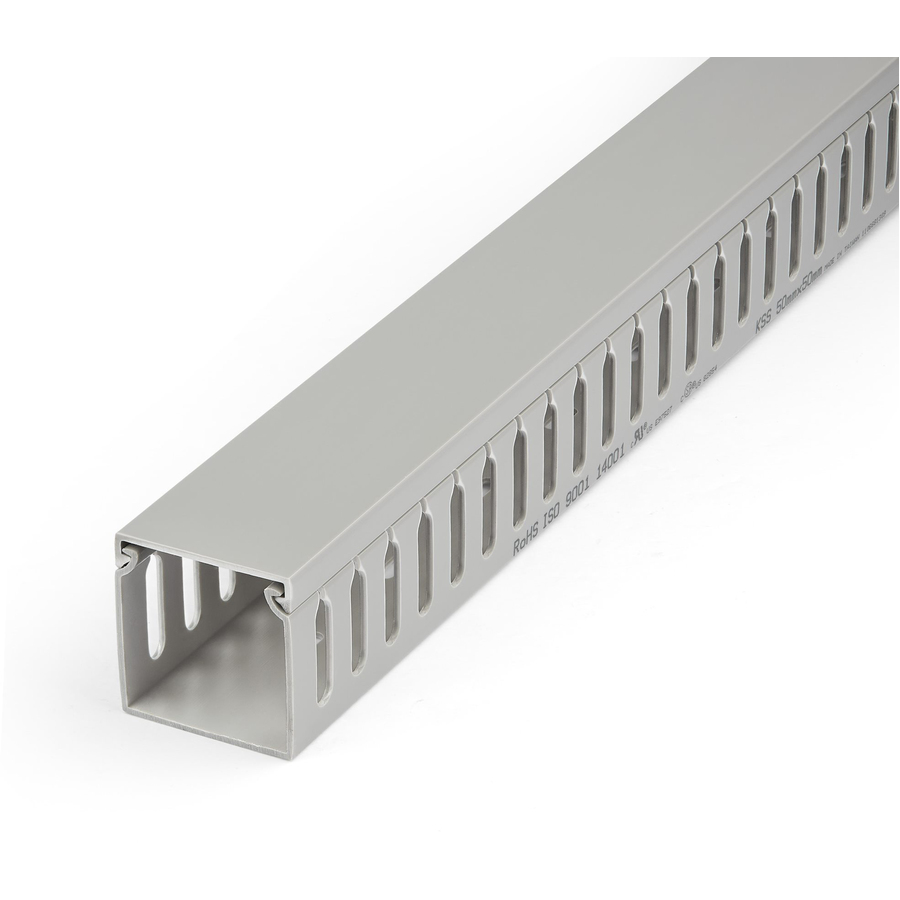 StarTech Cable Management Raceway with Cover 2"(50mm)W x 2"(50mm)H, 6.5ft(2m) length, 3/8"(8mm) Slots, Wall Wire Duct, UL Listed, TAA