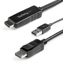 StarTech 3 m (9.8 ft.) HDMI to DisplayPort Cable - 4K 30Hz - USB-powered - Active HDMI to DisplayPort Cable (HD2DPMM10)