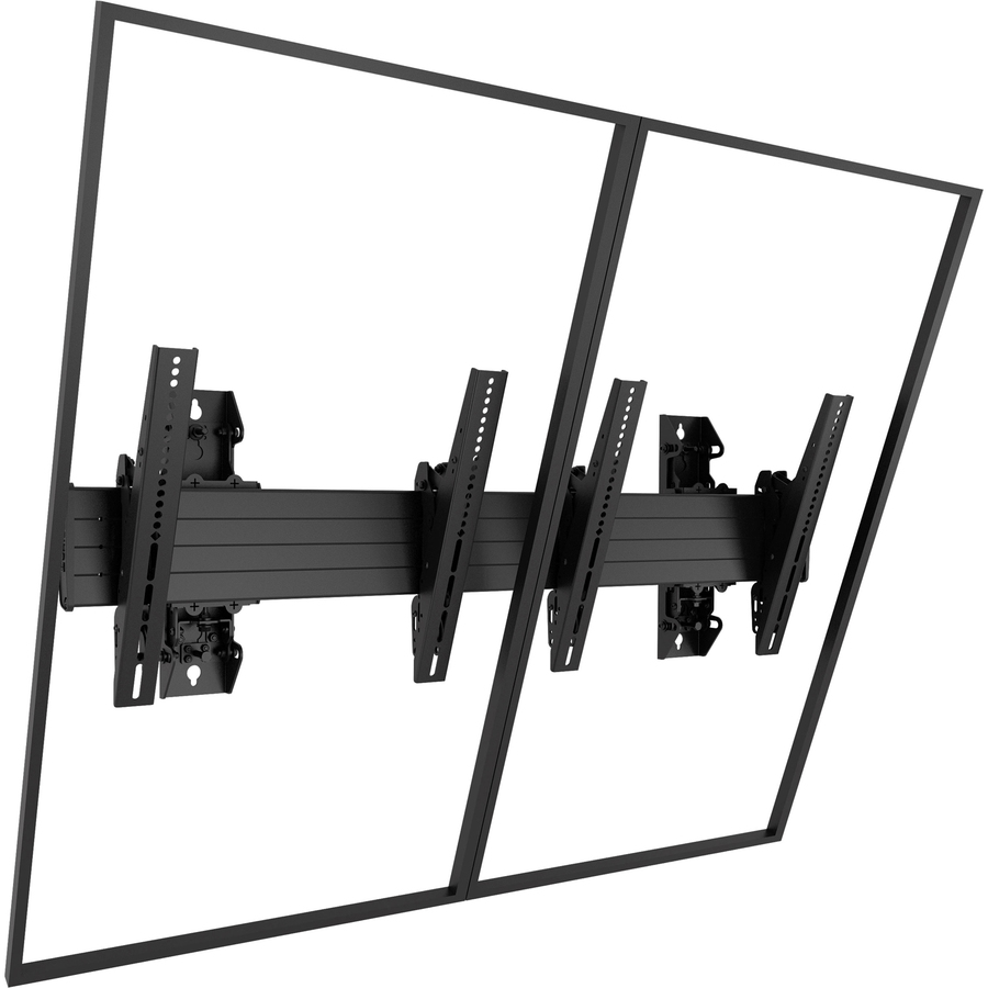 Chief Fusion Large 2x1 Portrait Menu Board Display Mount - For 40-55 Inch Displays - Black